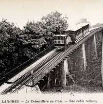 Langres France Cog Railway Bridge Train 1910s WW1 Era Postcard Pent #2 PCBG12A - £15.61 GBP