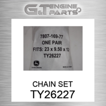 TY26227 Chain Set Fits John Deere (New Oem) - £159.48 GBP