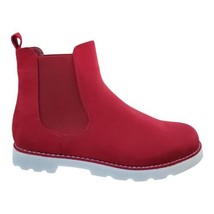 Vetaste Ankle Bootie Casual Chunky Platform Chelsea Boots Women&#39;s 8.5 Wine Red - £30.78 GBP