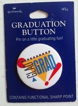 Vintage Hallmark GRADUATION Button Pin GLAD GRAD High School College - $2.97