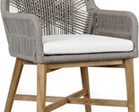 Benjara BM309286 Navi 25 Inch Outdoor Dining Chair, Woven Rope, Ash Teak... - £1,039.58 GBP
