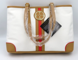 IMAN Global Chic Handbag Clutch Women&#39;s White Brown - NEW - £23.70 GBP