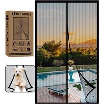 Magnetic Screen Door Mesh Black Fits Door Size 34x82, Screen 36x83 Inch - $364.43 MXN