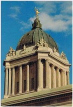 Postcard Golden Boy Atop Provincial Legislature Winnipeg Manitoba Canada Post - $2.96