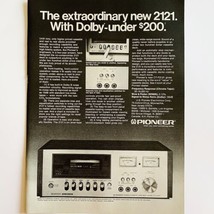 Vintage 1970&#39;s Pioneer Magazine Print Ad CTF-2121 Cassette Deck 8&quot; x 11&quot; - £5.23 GBP