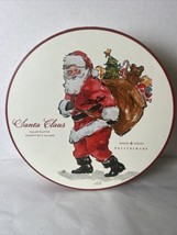 Pottery Barn Painted Santa Claus Salad  Plates Set of 4 Christmas Holiday - $44.06