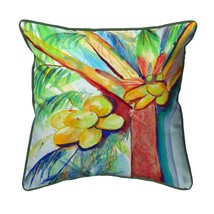 Betsy Drake Cocoa Nut Tree Large Indoor Outdoor Pillow 18x18 - £37.50 GBP