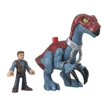 Fisher-Price Imaginext Jurassic World Dominion Therizinosaurus Dinosaur & Owen G - £15.17 GBP