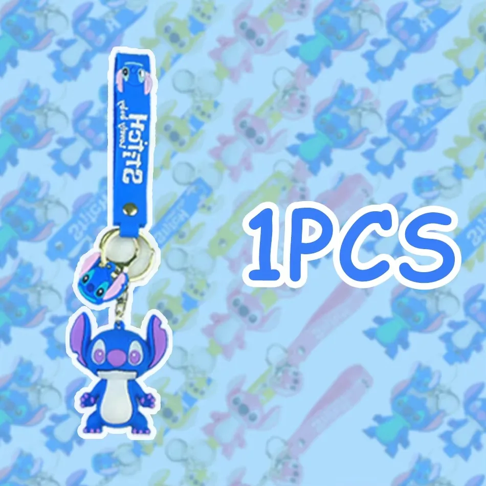 Cartoon Disney Lilo Stitch Silicone Pendant Keychain for Women Men Fans ... - $61.58 MXN