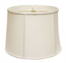 19&quot; White Throwback Drum Linen Lampshade - $202.90