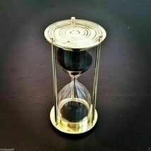 Sand Timer Hourglass Brass Nautical Maritime Hour Glass Vintage gift item - £19.76 GBP