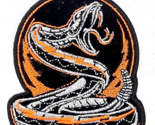 Coiled Rattlesnake  Iron On Patch 3&quot;X 3 1/2&quot; - $5.99