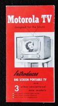 Vintage Motorola Tv Sales Broadside Pamphlet Big Screen Portable Combo Floor Tab - £33.63 GBP