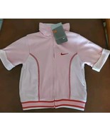 VINTAGE Nike Jacket Girls Sz 4  Pink Track Full Zip Lightweight Swoosh Y... - €28,29 EUR