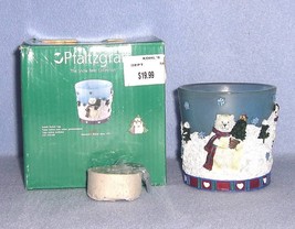 Pfaltzgraff Snow Bear Collection Scenic Votive Tealight Cup 247-343-00 w/box - £6.28 GBP