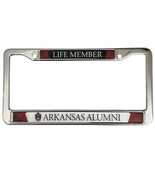 Arkansas Razorbacks Alumni Chrome License Plate Frame Life Member NWOB - €20,33 EUR