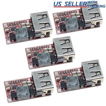 5Pcs 15W Usb 5V 3A Dc Buck Voltage Step-Down Module 9V 12V 18V In 98% Ef... - £12.11 GBP