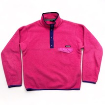 Patagonia Synchilla Snap T Womens Small Pink Polyester Fleece Pullover Vtg USA S - £46.20 GBP
