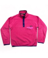 Patagonia Synchilla Snap T Womens Small Pink Polyester Fleece Pullover V... - £47.01 GBP
