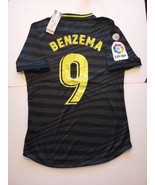 Karim Benzema Real Madrid La Liga Match Slim Black Third Soccer Jersey 2... - $110.30 CAD