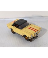 Aurora 1964 Mustang Hard Top Yellow Black Top Red Stripe H.O. Slot Car  - $98.95
