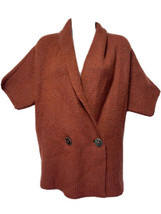 CAbi Women&#39;s XS Oversized Cardigan Sweater Orange Rosewood Ribbed Button... - $19.79