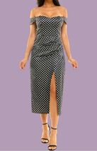 $69 City Studios Juniors' Dot-Print Off-the-Shoulder Dress Size: M - Bla... - $24.26