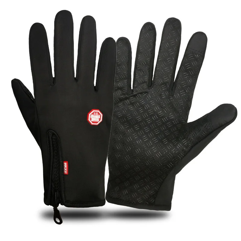 Winter Warm Cycling Gloves Bicycle Warm Touchscreen Full Finger Glove Waterproof - £82.81 GBP