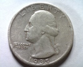 1935-S Washington Quarter Fine+ F+ Nice Original Coin From Bobs Coins Fast Ship - £8.77 GBP