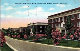 Dormitory Row Texas State College for Women Denton TX-14 Postcard PC6 - £3.92 GBP