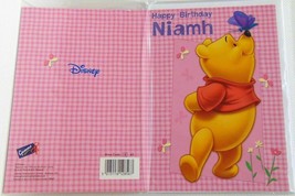 "Happy Birthday Niamh" Disney Girl Ladies Women Pink Birthday Greeting Card - $3.12