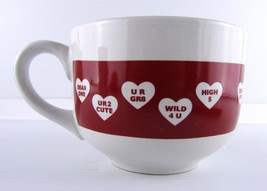 Valentines Day Heart Candy Mug, Love Letters Wide Mouth TB Toy Co, Red a... - £6.09 GBP