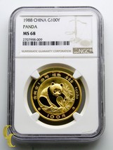 1988 Chinese Panda 1 oz 999 Gold Graded by NGC as MS-68! China Bullion - £2,542.76 GBP