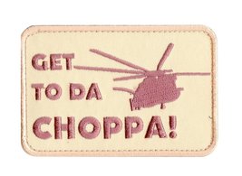 &quot;Get to Da Choppa!&quot; Arnold Predator Army Military Hook Patch(AR1) - £5.49 GBP