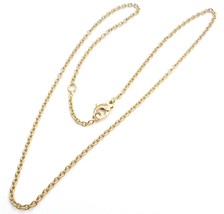 Authentic Chanel 18k Yellow Gold Classic Round Chain Necklace 14.75&quot; to 15.75&quot; - £1,554.48 GBP
