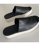 Vince Walford Leather Platform Slides Sandal Black Size, 8 $225 - £35.24 GBP