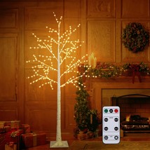 Lighted Birch Tree 5FT 320 LED Fairy Tree Lights 4 Modes Artificial Tree... - £125.24 GBP