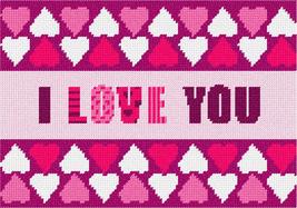 Pepita Needlepoint Canvas: Love Hearts Border, 10&quot; x 7&quot; - £39.31 GBP+