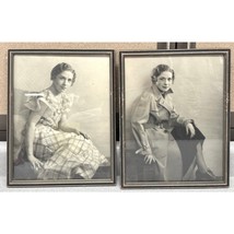 Vtg 20s 30s Snapshot of Style: Framed Amateur Women&#39;s Fashion Photos(Set... - £74.47 GBP