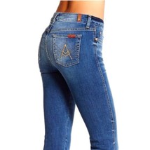 7 For All Mankind Jeans 30 Vtg A Pocket Womens NEW Bootcut Low Rise Rhinestones - £66.67 GBP