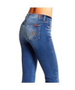 7 For All Mankind Jeans 30 Vtg A Pocket Womens NEW Bootcut Low Rise Rhin... - £66.18 GBP