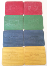 Set  of 8 Vintage Rubbermaid Kar-Rug Design Coasters - $17.81