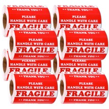 4000 Pcs 3&quot; X 5&quot; Fragile Handle With Care Label Sticker Semi Gloss Self-Adhesive - £85.62 GBP