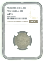 1949 China 20C Silver Yunnan L&amp;M 432 Graded by NGC as AU55 - €1.283,71 EUR