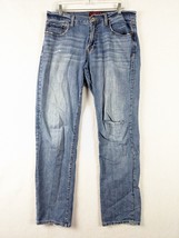 Lucky Brand Original Straight 221 Mens Jeans Distressed Size 33x34 Cotton Blue - $22.68