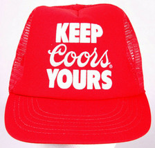 KEEP COORS YOURS Trucker Cap-Red-Mesh-Puff Letter-Snapback - $42.06