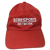VTG CBS Sports Hat Network Logo Embroidered Red Adjustable Strap Hat Cap... - £51.24 GBP