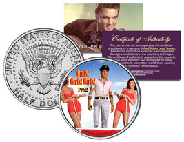 Elvis Presley - Movie *Girls Girls Girls* Jfk Kennedy Half Dollar Coin Licensed - £6.84 GBP