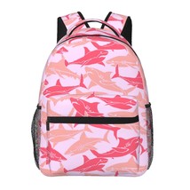 shark school backpack  bookbags shark mouth schoolbag for boys girls kids  - £21.57 GBP