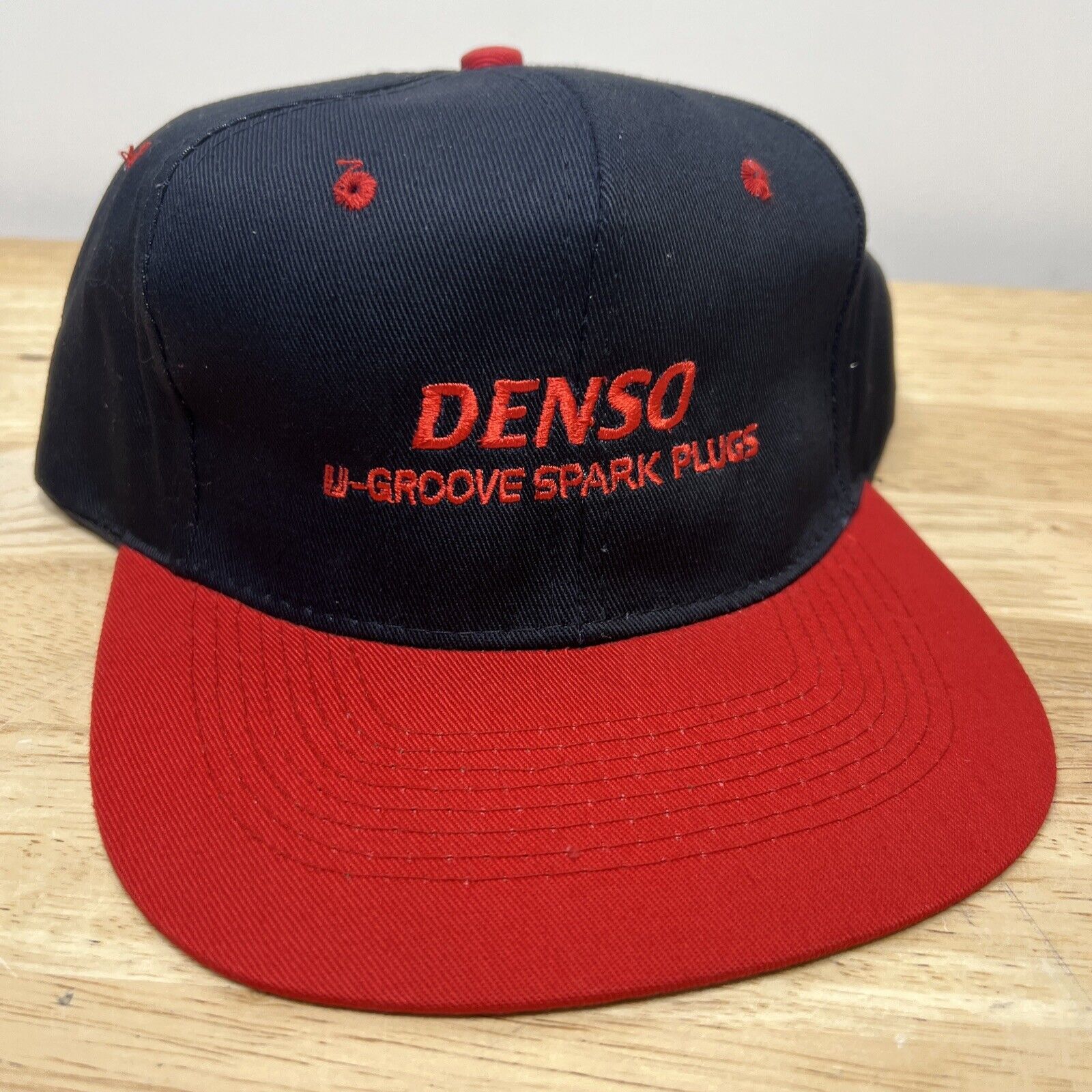 Primary image for New Old Stock Denso U-Groove Spark Plugs Hat Snapback Cap Two Tone Trucker